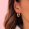 Boucles D'Oreilles Femme L'Atelier d'Amaya | Boucles D'Oreilles Grandes Cr Oles Bomb Es Plaqu Or