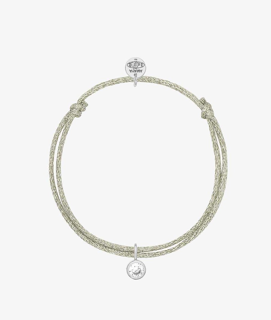 Bracelets Femme L'Atelier d'Amaya | Bracelet Cordon Scintillant Et Solitaire Zircon Argent 925