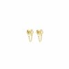 Boucles D'Oreilles Femme L'Atelier d'Amaya | Boucles D'Oreilles Goutte Zircon Et Cha Ne Plaqu Or