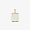 Pendentifs L'Atelier d'Amaya | M Daille Rectangle Opale Blanche Plaqu Or