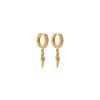 Boucles D'Oreilles Femme L'Atelier d'Amaya | Boucles D'Oreilles Cr Oles Zircons Et Clairs Plaqu Or