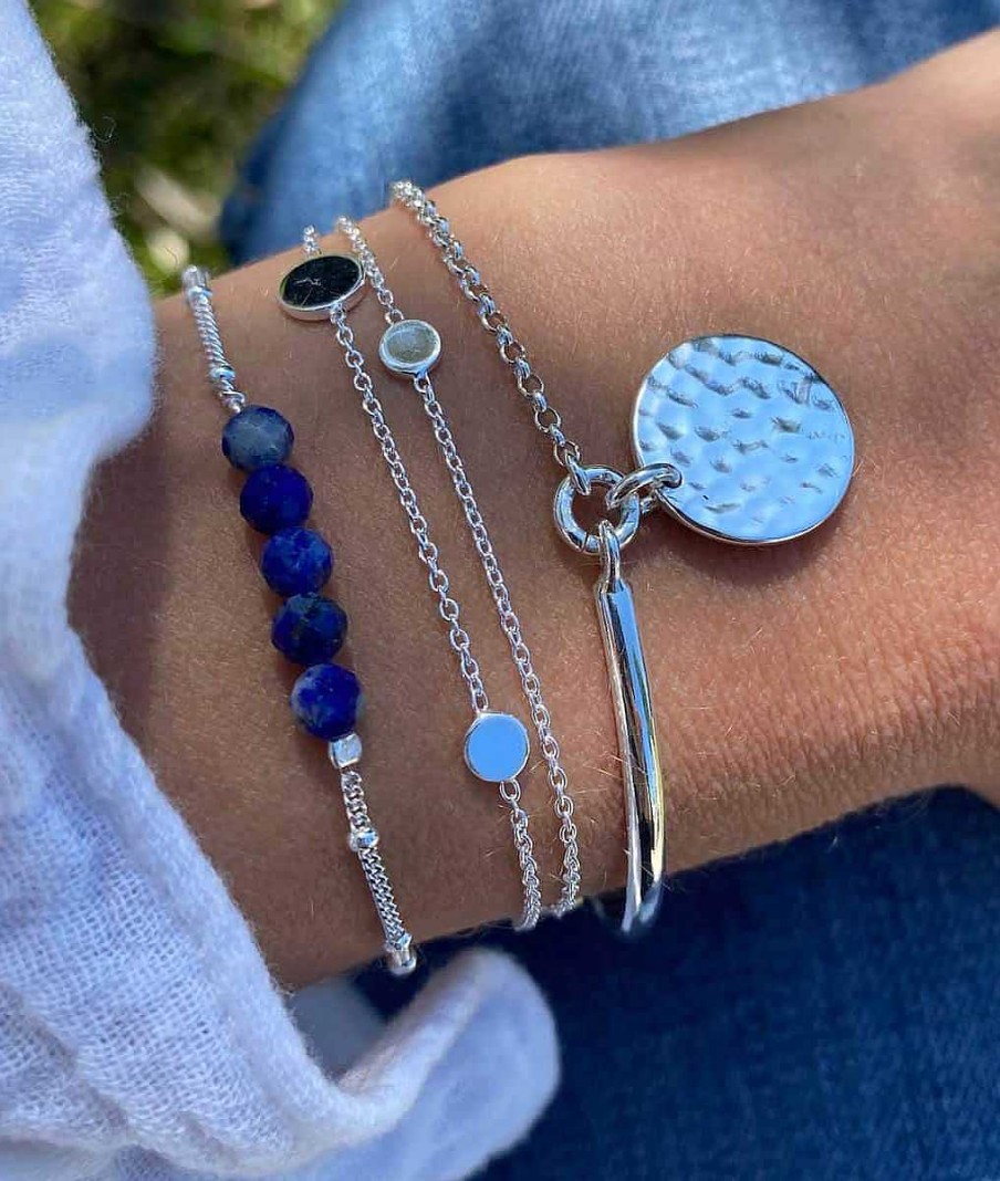 Bracelets Femme L'Atelier d'Amaya | Bracelet Cha Ne Et Barrette De Lapis Lazuli Argent 925