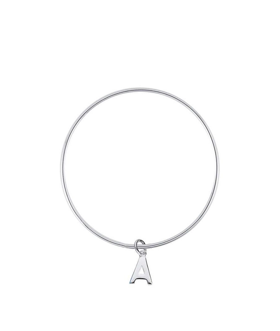 Bracelets Femme L'Atelier d'Amaya | Bracelet Jonc Pendentif Initiale Argent 925