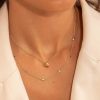 Colliers Femme L'Atelier d'Amaya | Collier Cha Ne Zircons Arc-En-Ciel Plaqu Or