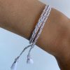 Bracelets Femme L'Atelier d'Amaya | Bracelet Triple Cordon Tress Pompon Argent 925