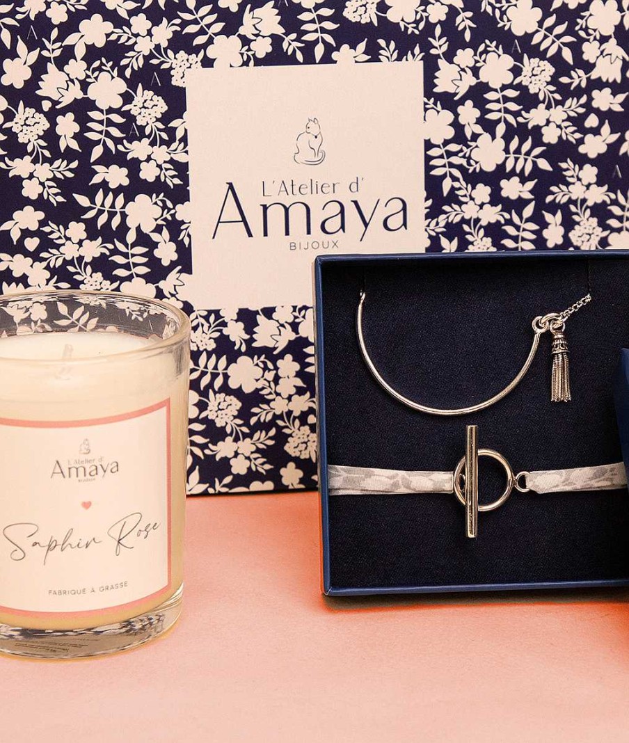 Bracelets Femme L'Atelier d'Amaya | Coffret Bougie Duo Liberty Granity Argent 925