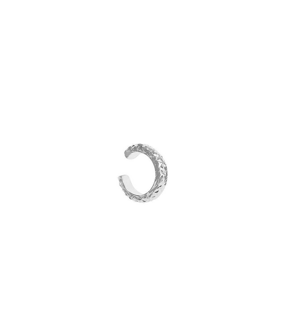 Boucles D'Oreilles Femme L'Atelier d'Amaya | Boucle D'Oreille Anneau Ouvert Facett [ L'Unit ] Argent 925