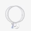 Bracelets Femme L'Atelier d'Amaya | Trio De Bracelets Perles Et M Dailles Coeur Argent 925