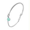 Bracelets Femme L'Atelier d'Amaya | Demi Jonc Cha Nette Et Pastille Amazonite Argent 925