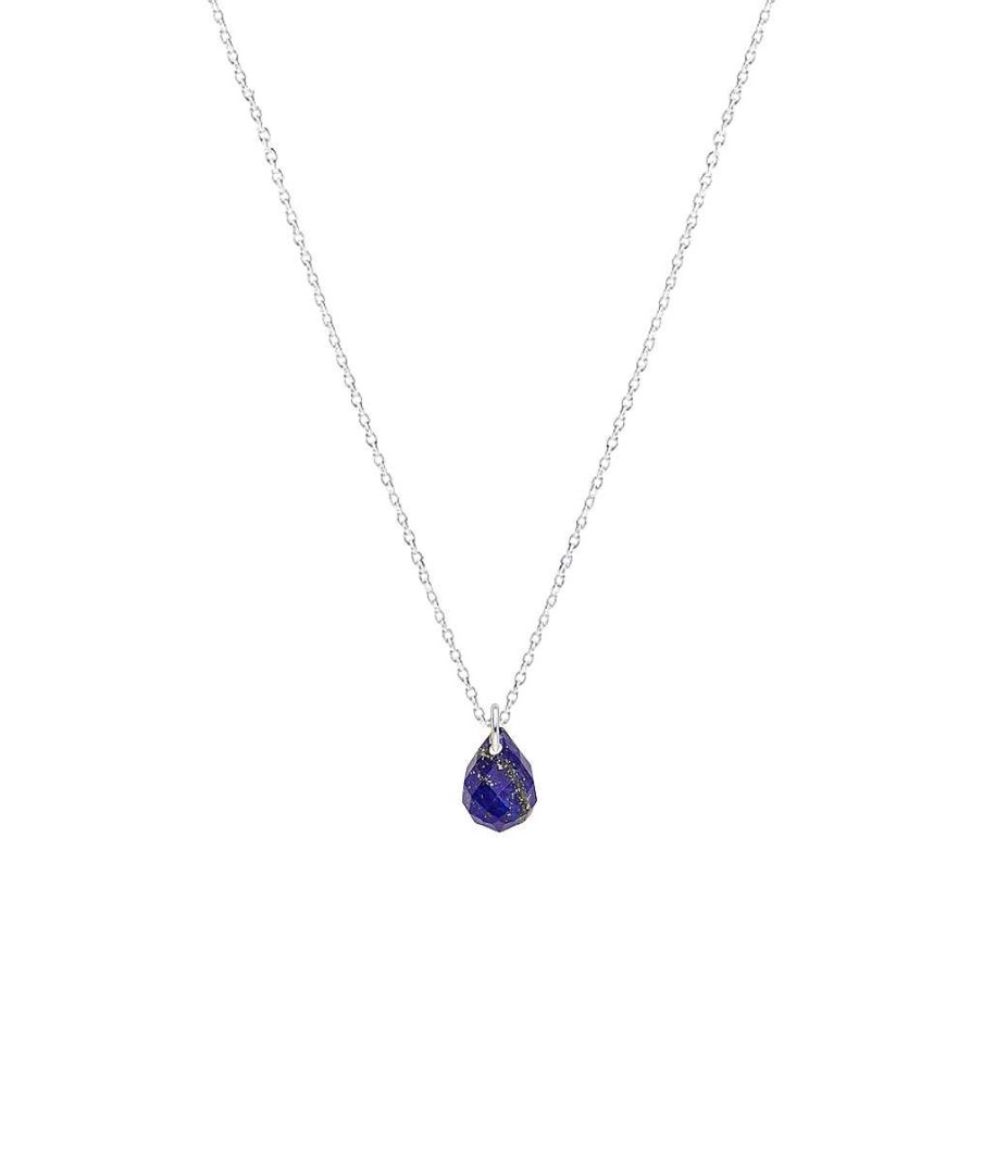 Colliers Femme L'Atelier d'Amaya | Collier Cha Ne Et Lapis Lazuli Suspendu Argent 925