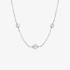 Colliers Femme L'Atelier d'Amaya | Collier Cha Ne Trois Losanges Zircons Argent 925