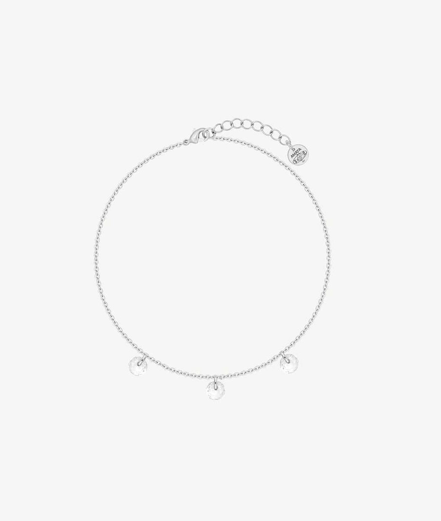 Bracelets Femme L'Atelier d'Amaya | Bracelet Cha Ne 3 Zircons Suspendus Argent 925