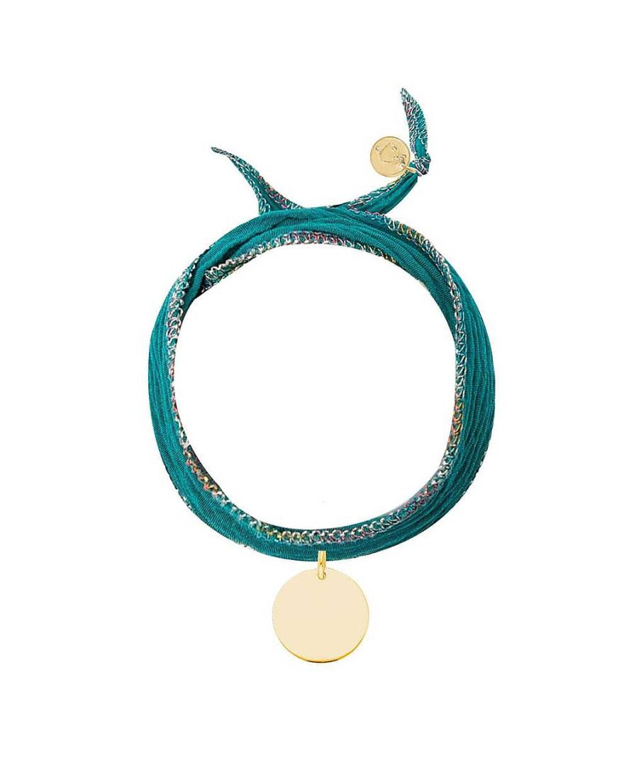 Bracelets Femme L'Atelier d'Amaya | Galon De Soie Et M Daille Plaqu Or