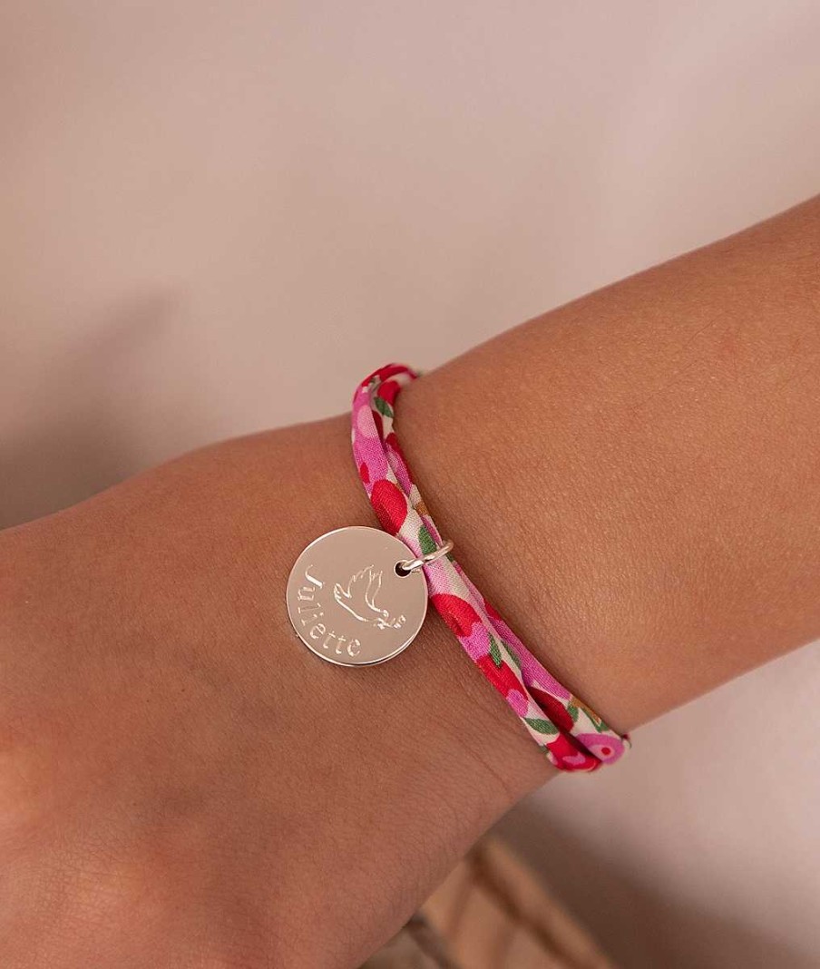 Bijoux Enfant L'Atelier d'Amaya | Bracelet Bapt Me Liberty Et M Daille Colombe Pour Enfant Argent 925