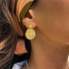 Boucles D'Oreilles Femme L'Atelier d'Amaya | Boucles D'Oreilles Com Tes Martel Es Plaqu Or