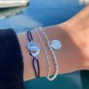 Bracelets Femme L'Atelier d'Amaya | Bracelet Cha Ne Maille Carr E Facett E Argent 925