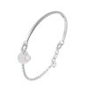 Bracelets Femme L'Atelier d'Amaya | Demi Jonc Cha Nette Petite M Daille Martel E Et Quartz Rose Serti Argent 925