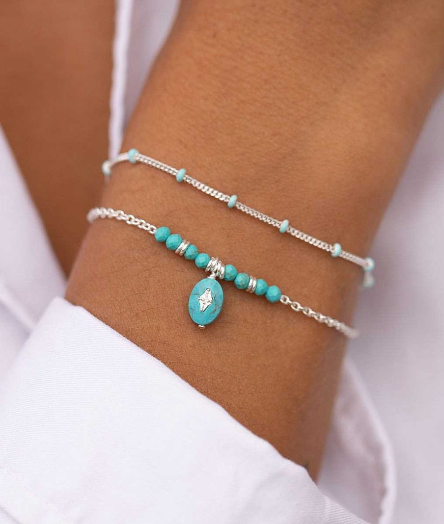 Bracelets Femme L'Atelier d'Amaya | Bracelet Cha Ne Et Perles Mail Argent 925