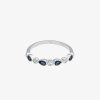 Bagues Femme L'Atelier d'Amaya | Bague Fine Gouttes Zircons Bleus Argent 925