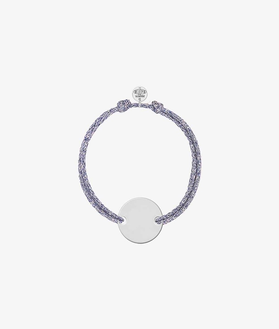 Bijoux Enfant L'Atelier d'Amaya | Bracelet Cordon Scintillant Pastille Pour Enfant Argent 925