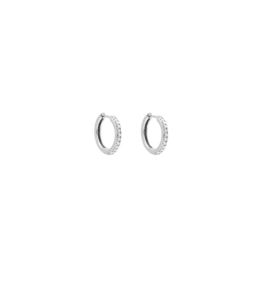 Boucles D'Oreilles Femme L'Atelier d'Amaya | Boucles D'Oreilles Cr Oles Zircons Argent 925