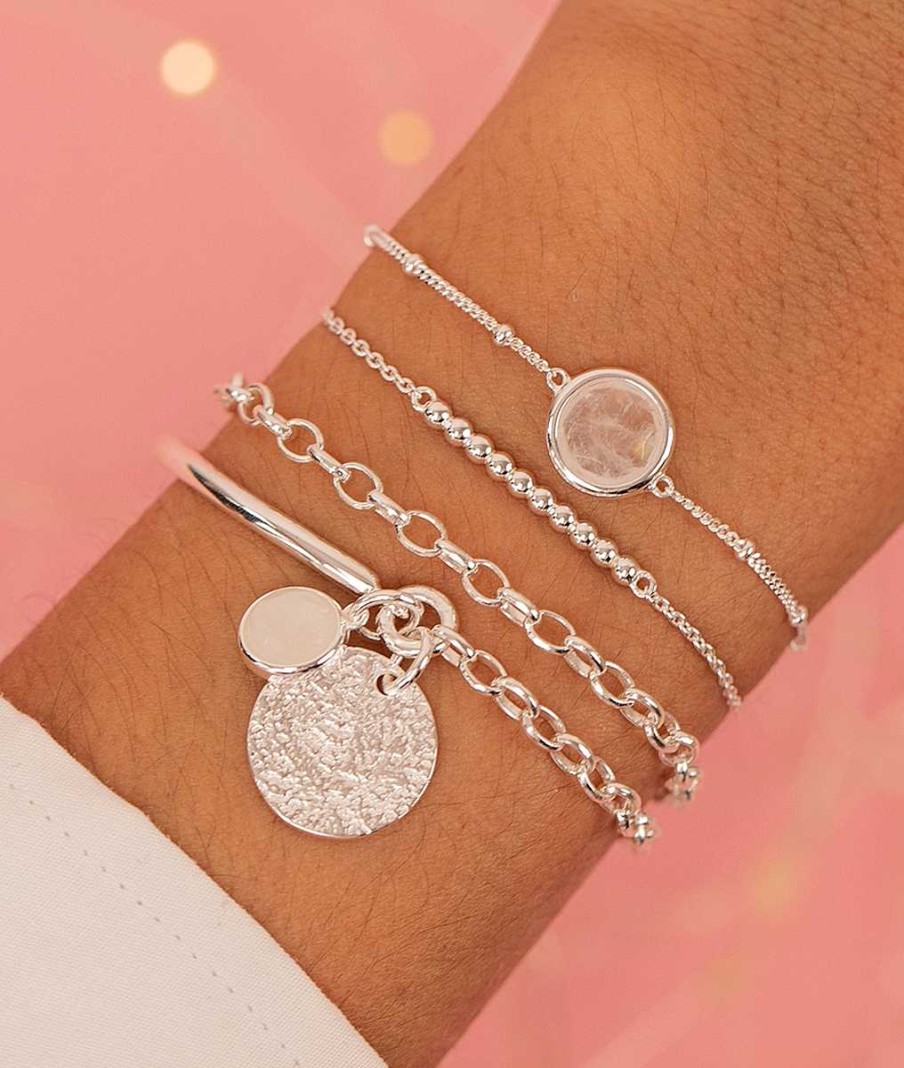 Bracelets Femme L'Atelier d'Amaya | Trio Pierre De Lune Textur Argent 925