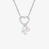 Colliers Femme L'Atelier d'Amaya | Collier Cha Ne Plate Perl E Mousqueton Coeur Pendentif Astro Et Quartz Argent 925