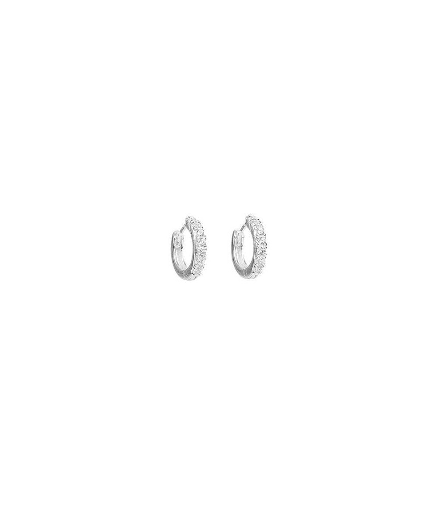 Boucles D'Oreilles Femme L'Atelier d'Amaya | Boucles D'Oreilles Petites Cr Oles Zircons Argent 925