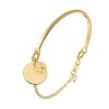 Bracelets Femme L'Atelier d'Amaya | Demi Jonc Cha Nette M Dailles Plate Et Constellation Plaqu Or