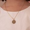 Bijoux Enfant L'Atelier d'Amaya | Collier Bapt Me Cha Ne Et M Daille Ange Pour Enfant Plaqu Or