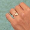 Bagues Femme L'Atelier d'Amaya | Bague Fine Petites Boules Et Mini M Daille Martel E Plaqu Or