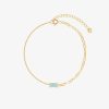 Bracelets Femme L'Atelier d'Amaya | Bracelet Cha Ne Classique Et Grands Maillons Amazonite Sertie Plaqu Or