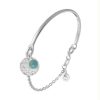 Bracelets Femme L'Atelier d'Amaya | Demi Jonc Amazonite Et M Daille Maya Argent 925