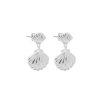 Boucles D'Oreilles Femme L'Atelier d'Amaya | Boucles D'Oreilles Pendantes Coquillages Zircons Argent 925