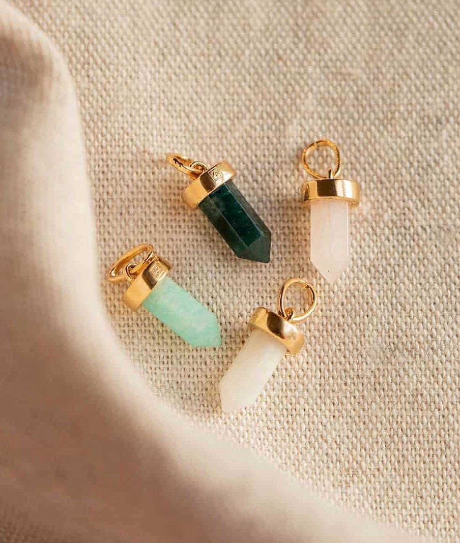 Pendentifs L'Atelier d'Amaya | Petit Prisme Amazonite Plaqu Or