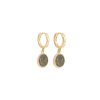 Boucles D'Oreilles Femme L'Atelier d'Amaya | Boucles D'Oreilles Cr Oles Et Labradorite Plaqu Or