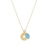 Colliers Femme L'Atelier d'Amaya | Collier Cha Ne M Daille Toile Tress E Et Amazonite Ovale Plaqu Or