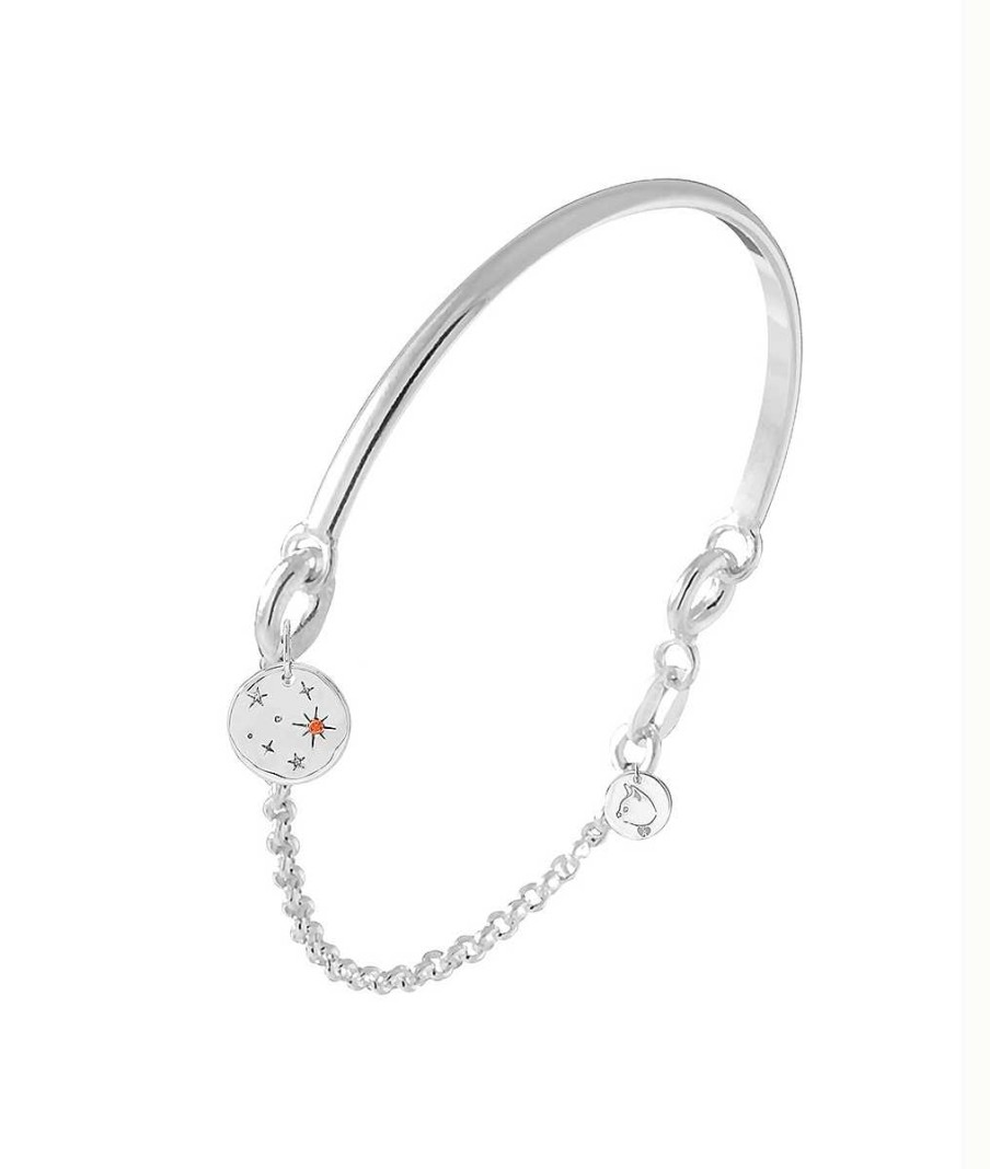 Bracelets Femme L'Atelier d'Amaya | Demi Jonc Cha Nette Et M Daille Constellation Argent 925