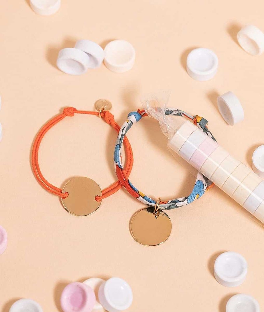 Bijoux Enfant L'Atelier d'Amaya | Bracelet Cordon M Daille Plate Pour Enfant Plaqu Or