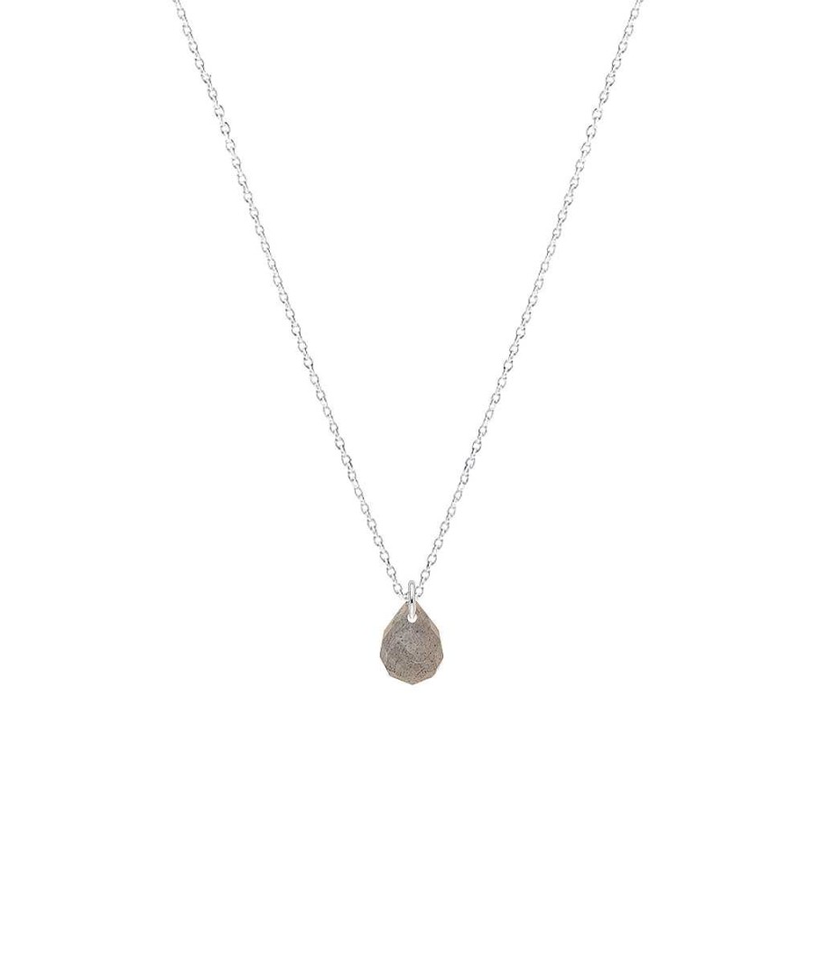 Colliers Femme L'Atelier d'Amaya | Collier Cha Ne Et Labradorite Suspendue Argent 925