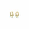 Boucles D'Oreilles Femme L'Atelier d'Amaya | Boucles D'Oreilles Cr Oles Et Perles De Jade Plaqu Or