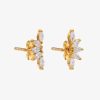 Boucles D'Oreilles Femme L'Atelier d'Amaya | Boucles D'Oreilles Puces Cinq P Tales De Zircons Plaqu Or