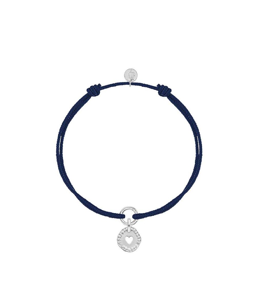 Bracelets Femme L'Atelier d'Amaya | Bracelet Cordon Et M Daille Coeur Tress Argent 925