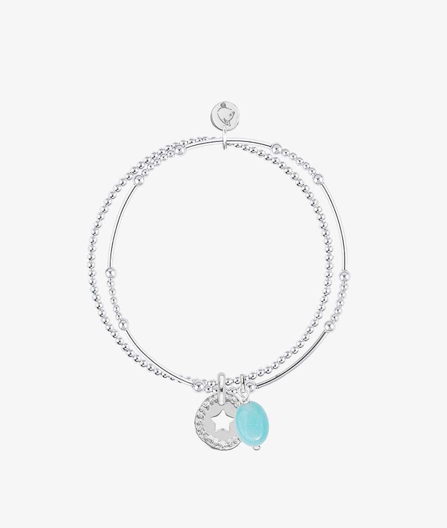 Bracelets Femme L'Atelier d'Amaya | Bracelet Double Rang M Daille Toile Tress E Et Amazonite Ovale Argent 925