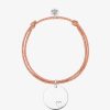 Bracelets Femme L'Atelier d'Amaya | Bracelet Cordon Scintillant Et M Daille Petit Coeur Ajour Argent 925