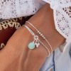 Bracelets Femme L'Atelier d'Amaya | Duo Fleur Et Amazonite Argent 925