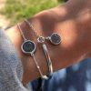 Bracelets Femme L'Atelier d'Amaya | Duo Pastilles Labradorite Argent 925