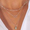 Colliers Femme L'Atelier d'Amaya | Collier Cha Ne Petits Anneaux Stri S Entrelac S Argent 925