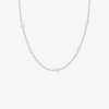 Colliers Femme L'Atelier d'Amaya | Collier Cha Ne Pastilles Rondes Et Gouttes Zircons Argent 925