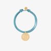 Bijoux Enfant L'Atelier d'Amaya | Bracelet Bapt Me Double Cordon Et M Daille Croix Et Laurier Pour Enfant Plaqu Or